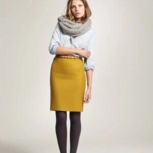 J. Crew Wool Skirt - Mustard